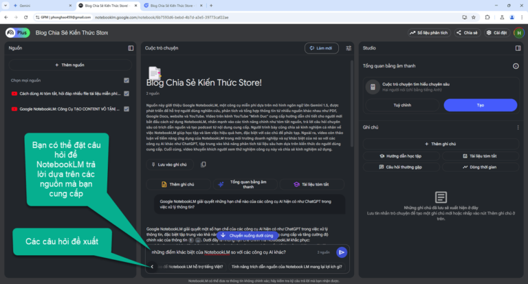 Mua tài khoản NotebookLM Pro giá rẻ (1 - 12 tháng)
